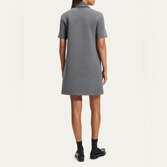 Wool Knit Sweater Dress Womens Large Long Tunic Cowl Neck Top Careerwear Holiday - Picture 9 of 12